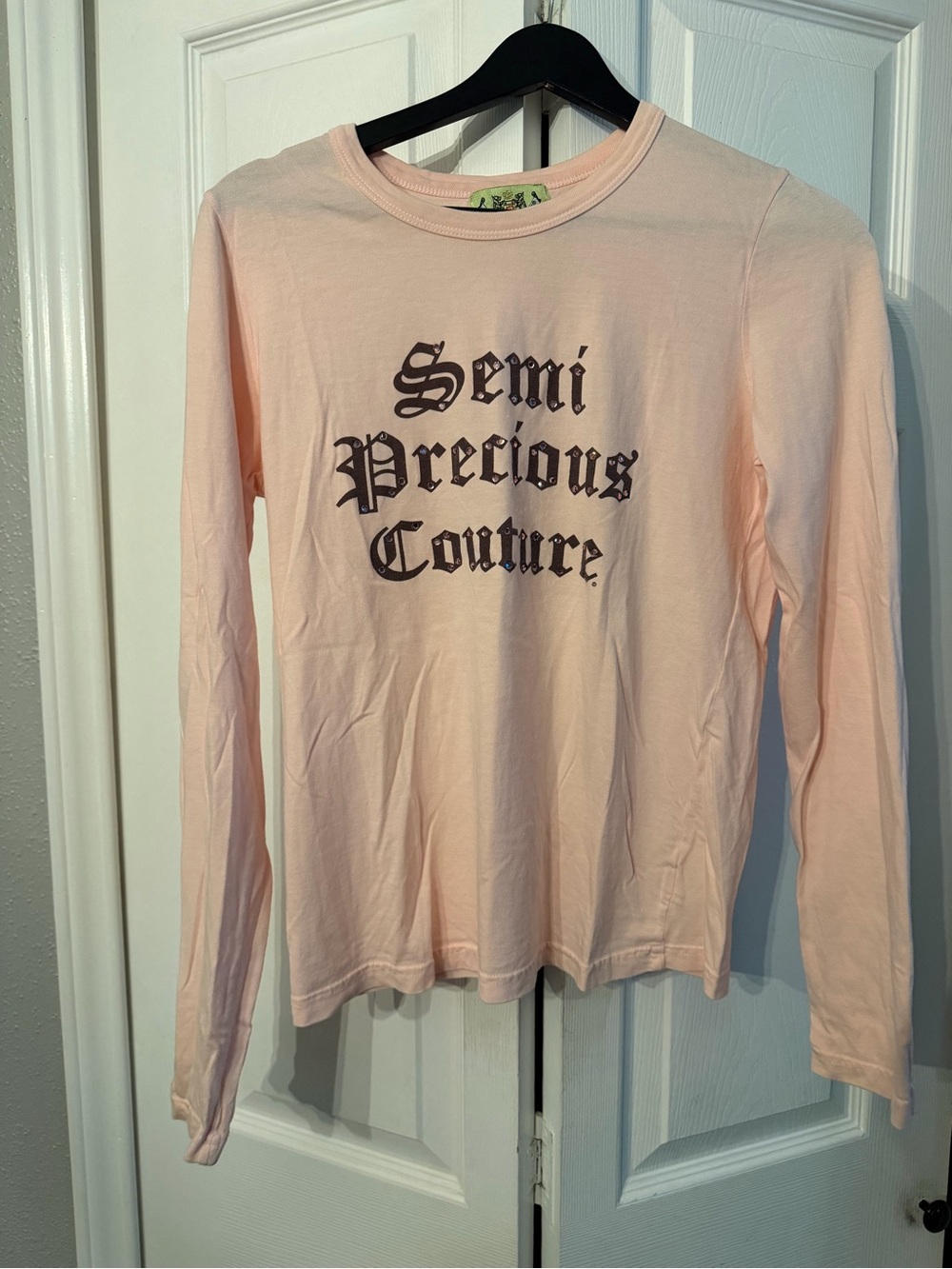 Juicy Couture Light Pink Long Sleeve Graphic Tee